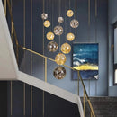 Clear Glass Ball Staircase Pendant Lighting for Living Room by Ljojo