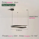 LED Circle Chandelier | Modern Nordic Dining Room Pendant Light by Ljojo