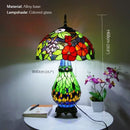 Ljojo Luxe Stained Glass Table Lamp for Living Room and Bedroom