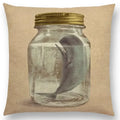 Cute Ghost Sailboat Whale Diver Cushion Cover by Ljojo