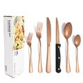 Ljojo 1010 Stainless Steel Tableware Set with Steak Knife and Dessert Spoon