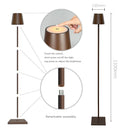 Ljojo LED Touch Floor Lamp: Modern Style, Energy Saving, Cordless Rechargeable Battery