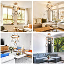 Ljojo 3-Head Wooden Industrial Pendant Chandelier Loft Hanging Lights