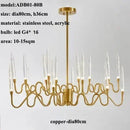 Ljojo Luxe Crystal Chandelier: Elegant Nordic Office & Living Room Pendant Lamp
