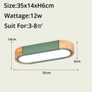 Ljojo Bauhaus Solid Wood Strip LED Ceiling Light Chandelier for Living Room Decor