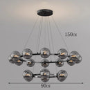 Ljojo Italian Light Luxury Circular Magic Bean Pendant Light for Dining Table and Living Room
