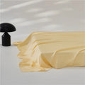 Ljojo Luxury Lyocell Flat Sheet, Smooth Silky Grey Bed Sheet for Cooling & Breathable Summer Sleep