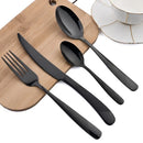 Ljojo 24-Piece Stainless Steel Cutlery Set Dinnerware Silverware Flatware Tableware Kit