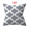 Ljojo 18" Sliver Grey Geometry Striped Pillowcase Home Decor Pillow Cover