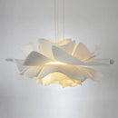 Ljojo Lotus Shape LED Chandeliers Cream Lighting Fixtures for Modern Living Room