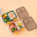 Ljojo 3-Grid Bento Box with Spoon | Microwaveable Lunch Container & Tableware