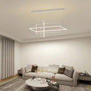 Ljojo LED Rectangle Chandelier with Remote Control for Kitchen Dining Living Bedroom