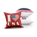 Ljojo LOVE USA Square Pillowcase for Home Decor