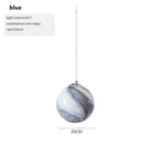 LED Glass Ball Pendant Lamp Creative Children Room Chandelier Ljojo Boy Bedroom Decor Light