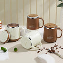 Ljojo 480ml Stainless Steel Insulated Coffee Mug Large Capacity Drinking Cup
