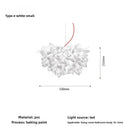 Ljojo Modern Acrylic Flower Chandelier for Bedroom and Dining Room