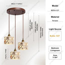 Ljojo Terrazzo Pendant Lamp Natural Stone LED Mid-Century Luxury Foyer KitchenBar Home