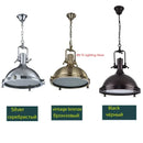 Industrial Chandelier Metal Pendant Light Fixture LED - American Retro Loft Kitchen Bar Decor Ljojo