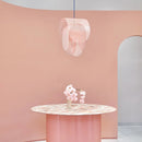 LED Modern Pink Hollow Restaurant Pendant Lights Minimalist Dinning Art Hanging Lamp Ljojo