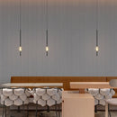 Ljojo Crystal Pendant Light Fixture Modern Vertical Hanging Lamp for Bedroom Dining Room