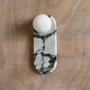 Ljojo Marble LED Wall Lamp White Glass Sconce for Indoor Spaces