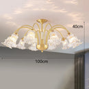 Ljojo Luxury Crystal Living Room Chandelier - Modern Glass Ceiling Light Fixture