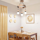 Ljojo 3-Head Wooden Industrial Pendant Chandelier Loft Hanging Lights
