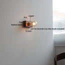 Ljojo LED Wall Lamp Pull Chain Switch Wood Stair Lighting Mirror Light