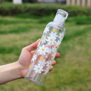 Ljojo 500ml Sports Water Bottle with Time Mark, Leak-proof & Portable Fitness Bottle