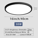 Ljojo 20" LED Smart Ceiling Lamp with Remote Control for Bedroom and Living Room