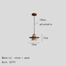 Japanese Wabi Sabi LED Hanging Lamp Yellow Travertine Pendant Light by Ljojo