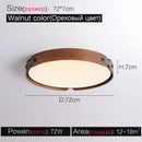Ceiling Lamps Japanese Creative Walnut Bedroom Lamp Modern Round Lamp by Ljojo