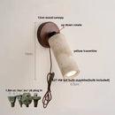 Ljojo LED Wall Lamp Sconce Rotate Iron Canopy Stone Bathroom Mirror Light