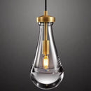 Ljojo Luxury Crystal Raindrop Pendant Light Kitchen Island Brushed Nickel Lighting