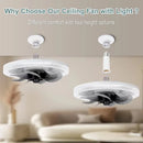 Ljojo LED Fan Light E27 Dimmable Silent 4-Speed Strong Winds Ceiling Fan Light