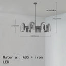 Ljojo Nordic Minimalist U-shaped Iron Chandelier Art Pendant Lamp LED Lighting