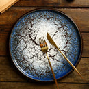Ljojo 12-inch Ceramic Pizza & Steak Tray - Commercial BBQ Plate & Pasta Serving Tray