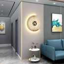 Ljojo Minimalist LED Wall Lamp with Clock for Home Indoor Lighting