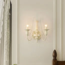 French Retro Crystal Chandelier Wall Lamp Princess Room Candle Hanging Lamp Ljojo