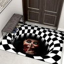 Ljojo 3D Optical Illusion Entrance Carpet: Trippy Living Room Rug for Hallway, Bedroom, Bathroom