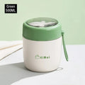 Ljojo Double-Layer Stainless Steel Thermal Lunch Box with Spoon and Bag