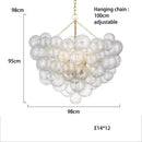 Glass Ball LED Chandelier for Living Room Modern Creative Home Decor by Ljojo