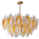 French Amber Glass Chandelier for Living Rooms & Bedrooms by Ljojo: Elegant Villa Hall Lighting