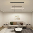 Ljojo LED Rectangle Chandelier with Remote Control for Kitchen Dining Living Bedroom