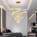 Nordic Ring Led Chandelier for Staircase Living Room - Minimalist Ljojo Glow Lamp