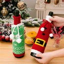 Knitted Snowflake Elk Christmas Wine Bottle Cover by Ljojo