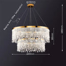 Nordic K9 Crystal Chandelier - All-Gold Led Round Ceiling Lamp - High-Quality Home Decor - Ljojo