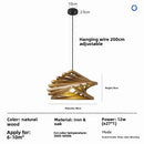 Medieval Bauhaus Wooden Triangular Frame LED Pendant Lights for Living Room by Ljojo