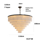 Black Alabaster LED Chandelier by Ljojo - Stylish Lighting for Living & Dining Room