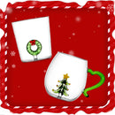 Ljojo 3D Christmas Glass Mug Cup - Snowflake Tree Snowman Design